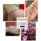 Bridal Cubic Zirconia Tennis Wedding Bracelet & Bangle Adjustable Charm Bracelet  Jewelry 