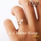 Fashion Statement Gold Silver Color Women Heart Letters Rings Special Fashion Gift Jewelry Accessories
