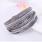 Bold Leather Multilayer Rhinestone Crystal Women Bracelet Jewelry32656014788