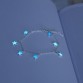 Exquisite Luminous Women Beach Winds Blue Pentagon Star Tassel Silver Chain Anklets Jewelry32826008766