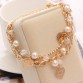 Pretty Multilayer Women Beaded Gold Heart Butterfly Charm Pendant Bracelets and Bangles Jewelry32452415493