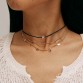 Statement Multilayer Crystal Moon Women's Pendant Vintage Charm Choker Necklace Special Fashion Gift  Jewelry Accessories