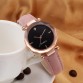 Elegant Women's  Contracted Leather Crystal Bracelet Wrist Watch Special Fashion Gift Jewelry Accessories