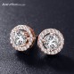 Romantic  Silver Stud Zirconia Stone Elegant Earrings Special Fashion Gift Jewelry Accessories