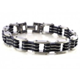 Valiant Men's Silver Stainless Steel Link Chain Biker Bracelets & Bangles Special Fashion Gift Jewelry Accessories