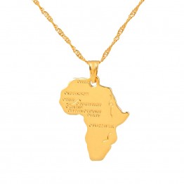 Stunning Africa-Map-Pendant Ethiopian Necklace Special Fashion Gift Jewelry Accessories