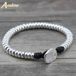 Handmade Designer Zinc Alloy Beads Genuine Leather Bracelet Special Fashion Gift Jewelry Accessories