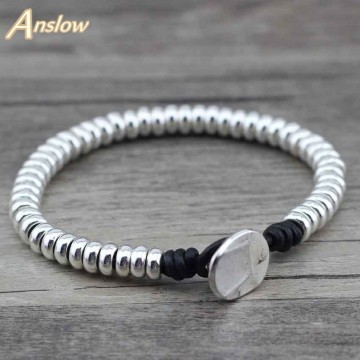 Handmade Designer Zinc Alloy Beads Genuine Leather Bracelet Special Fashion Gift Jewelry Accessories32820155584