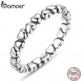 Forever Love Heart Solid Sterling Silver Finger Ring Special Fashion Gift Jewelry Accessories