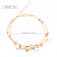 BOHO Cute Letter Infinity Chain Pearl Multilayer Love Anklet & Bracelet Special Fashion Gift Jewelry Accessories