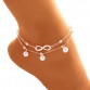 BOHO Cute Letter Infinity Chain Pearl Multilayer Love Anklet & Bracelet Special Fashion Gift Jewelry Accessories