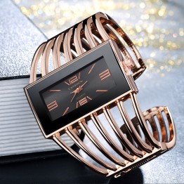 Magnificent Rose Gold Bangle Women's Wrist Watch Bracelet  Combination Special Fashion Gift Jewelry Accessories