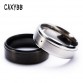 Fabulous Black Silver Pure Carbide Tungsten Brushed Mate Center Ring Special Fashion Gift Jewelry Accessories