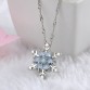 Vintage Women s Blue Crystal Snowflake Zircon Flower Silver Necklaces & Pendants Special Fashion Gift Jewelry Accessories32575728623