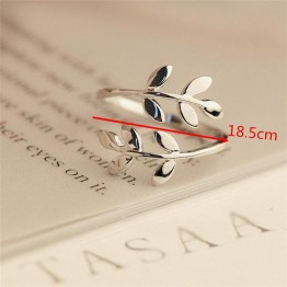 Superb Olive Tree Branch Leaves Women's Open Adjustable Knuckle Finger Ring Special Fashion Gift Jewelry Accessories