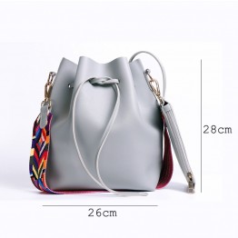 Colorful Designer Strap Bucket Bag