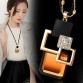 Beautiful Long Chain Crystal Pendant Necklace Jewelry32828530943