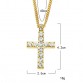 Iced Out Rhinestone Alloy Cross Crystal Pendant Crucifix Necklace Special Fashion Gift Jewelry Accessories