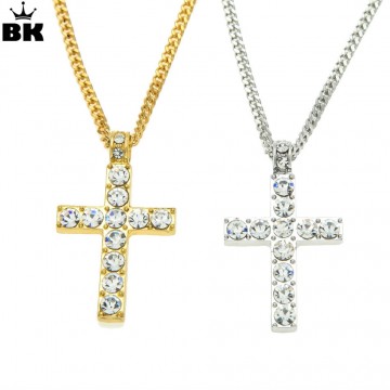 Iced Out Rhinestone Alloy Cross Crystal Pendant Crucifix Necklace Special Fashion Gift Jewelry Accessories32851057296