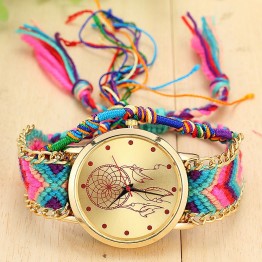 Dreamcatcher Friendship Handmade Braided  Bracelet Rope Watch Special Fashion Gift Jewelry Accessories