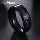 Cool Bold Black Carbon Men's Fiber Titanium Steel Cool Rings Special Fashion Gift Jewelry Accessories