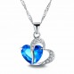 Fashionable Crystal Heart Pendant Necklace Jewelry32514346261