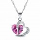 Fashionable Crystal Heart Pendant Necklace Jewelry