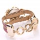 Stylish Rhinestones Women's Quartz PU Leather Wrist Watch Special Fashion Gift Jewelry Accessories
