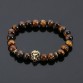 Bold Black Men's Lava Stone Beaded Lion Head Bracelets Special Fashion Gift Jewelry Accessories
