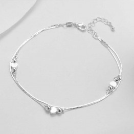 Fashionable Lady Silver Plated heart Ball Design Anklet Special Fashion Gift Jewelry Accessories
