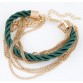 Chic Multi-layer Exaggerated Gold Chain  Handwoven Rope Bracelet Special Fashion Gift Jewelry Accessories32374183751