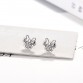 Hot Sparkling Silver Color Mickey Women's Stud Earrings  Special Fashion Gift Jewelry Accessories