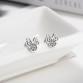 Hot Sparkling Silver Color Mickey Women's Stud Earrings  Special Fashion Gift Jewelry Accessories