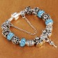 Authentic Silver Plated Women s Crown Beads Key Crystal Heart Bracelet Special Fashion Gift Jewelry Accessories32782686895