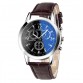 Elegant Luxury Leather Blue Ray Glass Quartz Analog Wristwatch32847583207