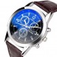 Elegant Luxury Leather Blue Ray Glass Quartz Analog Wristwatch32847583207