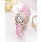 Outstanding Gold Bracelet Women's Leather Strap Quartz Wrist Watch Special Fashion Gift Jewelry Accessories