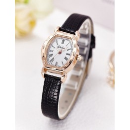 Outstanding Gold Bracelet Women's Leather Strap Quartz Wrist Watch Special Fashion Gift Jewelry Accessories