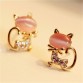 Cute Cat Lover Stud Rhinestone Women's  Earrings Special Fashion Gift Jewelry Accessories