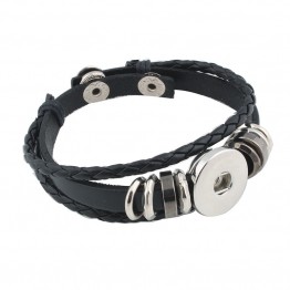 Hot Snap Vintage Style Beads Leather Bracelet Jewelry / PER PIECE