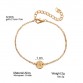 Bohemian Gold plated Coin Letter Anklet Jewelry