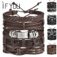 Superb Brown Leather Bracelets Men s Multiple Layers Classic Rope Armband Bracelet Special Fashion Gift Jewelry Accessories32847312900