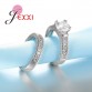 Romantic Crystal Heart Stone Sterling Silver 2 PC Set  Rings Special Fashion Gift Jewelry Accessories
