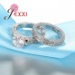 Romantic Crystal Heart Stone Sterling Silver 2 PC Set  Rings Special Fashion Gift Jewelry Accessories