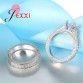 Romantic Crystal Heart Stone Sterling Silver 2 PC Set  Rings Special Fashion Gift Jewelry Accessories32716349062