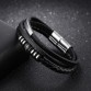 Fine Leather Black Braid Multilayer Rope Men s Chain Stainless Steel Magnetic Clasp  Bracelet Special Fashion Gift Jewelry Accessories32835693800