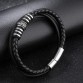 Fine Leather Black Braid Multilayer Rope Men's Chain Stainless Steel Magnetic Clasp  Bracelet Special Fashion Gift Jewelry Accessories