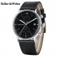 Brilliant Chronograph Ultra Thin Men's Genuine Leather Wrist Watch Special Fashion Gift Jewelry Accessories