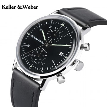 Brilliant Chronograph Ultra Thin Men s Genuine Leather Wrist Watch Special Fashion Gift Jewelry Accessories32842768398