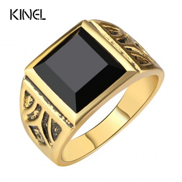 Audacious Vintage Men s Gold Black design Ring Special Fashion Gift Jewelry Accessories32818534366